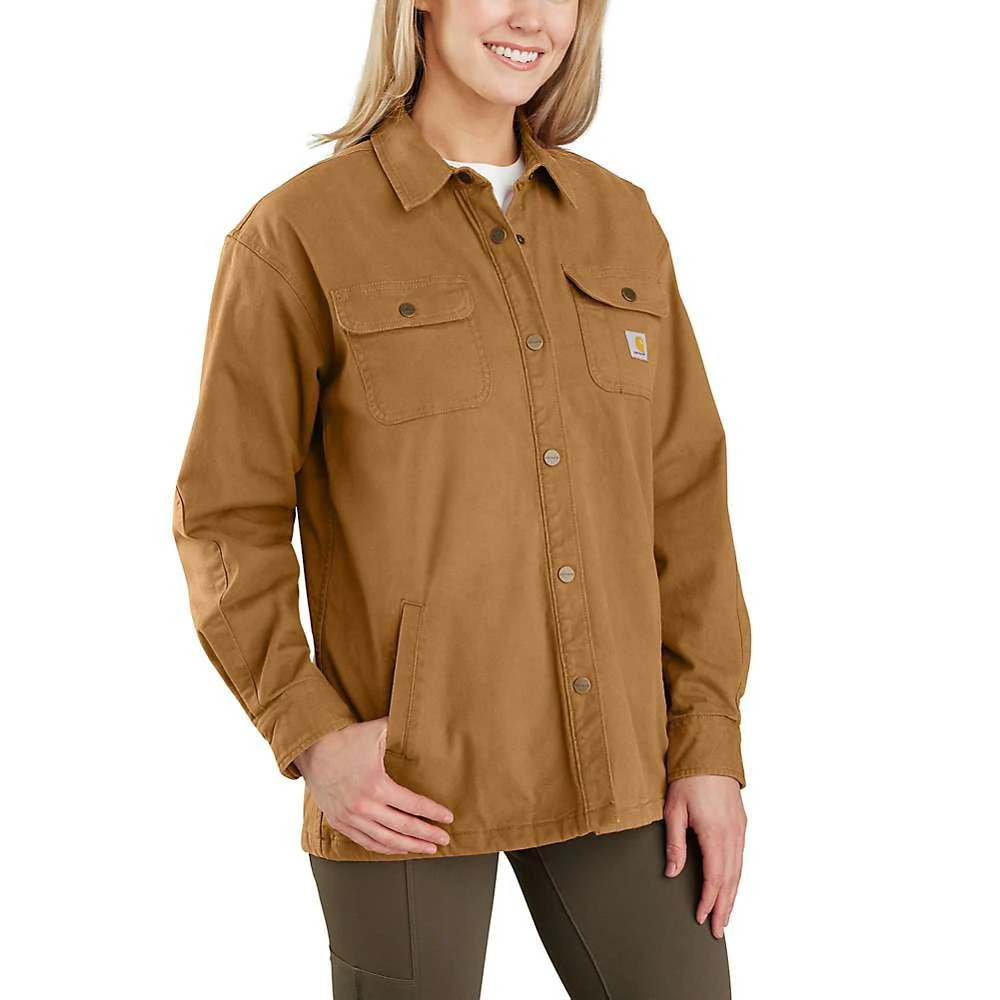 商品Carhartt|Carhartt Women's Rugged Flex Loose Fit Canvas Fleece Lined Shirt Jacket,价格¥396,第3张图片详细描述