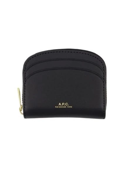 商品A.P.C.|Compact Demi Lune Mini Change Purse - Leather - Black,价格¥2104,第1张图片