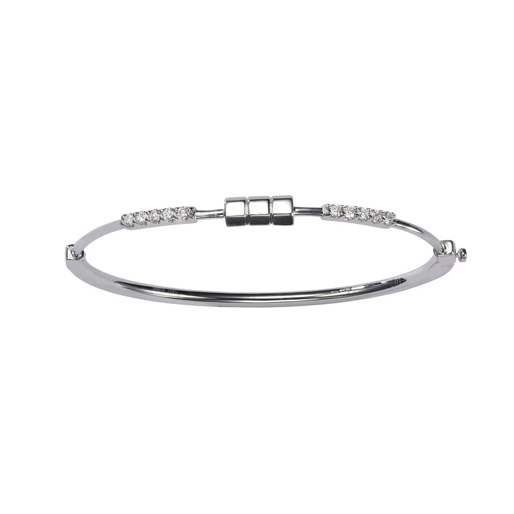 商品AME|Âme Totem 18K White Gold, Lab-Grown Diamond 0.30ct. tw. Symmetrical Cuff Bracelet,价格¥17389,第2张图片详细描述