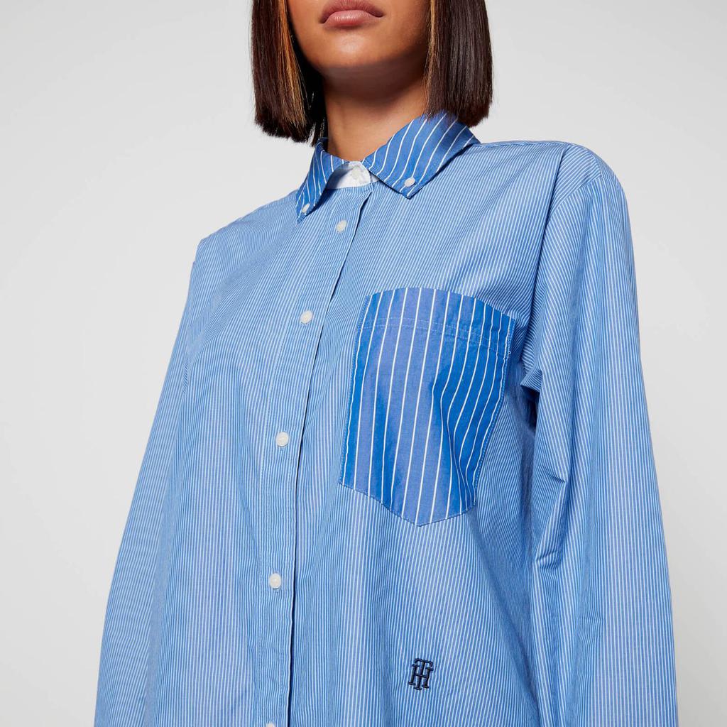 Tommy Hilfiger Women's Stripe Oversized Shirt - Fine STP/Blue商品第4张图片规格展示