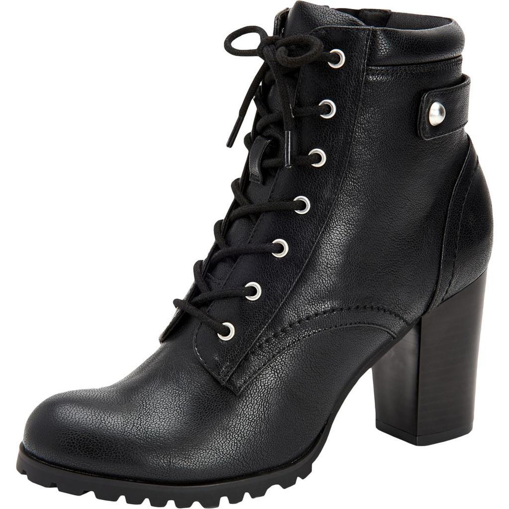 商品Style & Co|Style & Co. Womens Cassyn Lace Up Block Heel Combat Boots,价格¥126,第1张图片