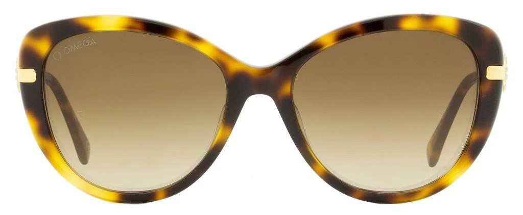 商品Omega|Omega Women's Cat Eye Sunglasses OM0032 52G Havana/Gold 56mm,价格¥1037,第2张图片详细描述