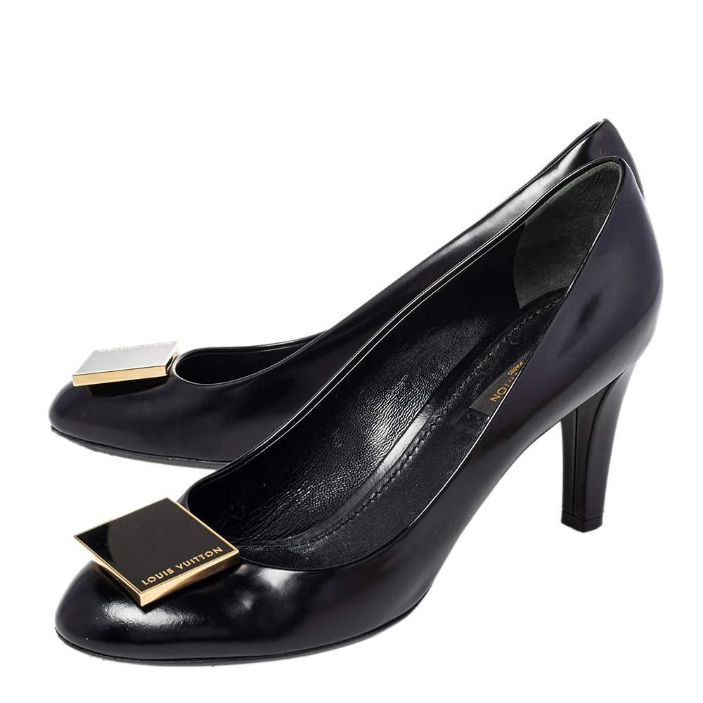商品[二手商品] Louis Vuitton|Louis Vuitton Black Patent Leather Pumps Size 38.5,价格¥3030,第4张图片详细描述