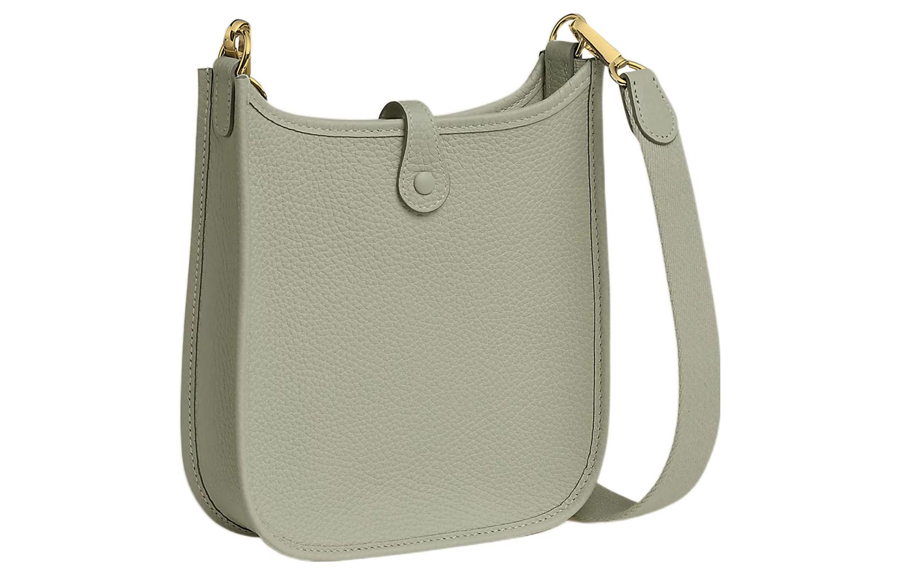 商品[国内直发] Hermes|爱马仕 Evelyne 16 金扣 Clemence牛皮 单肩斜挎包 迷你 女款 冰晶灰,价格¥26389,第6张图片详细描述