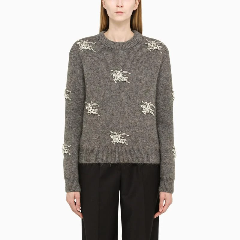 商品Burberry|Grey jumper in wool and mohair,价格¥19359,第1张图片