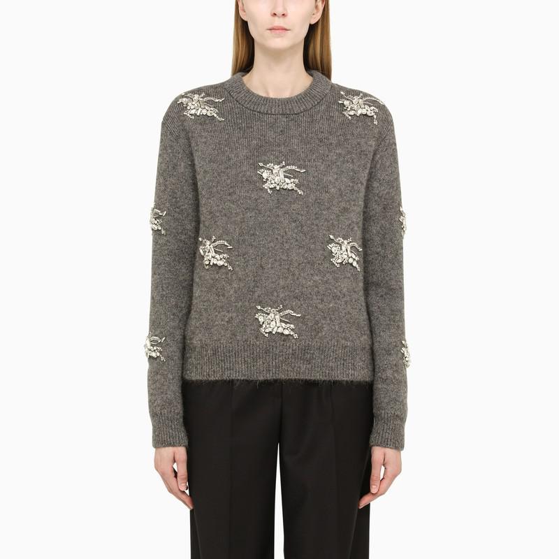 商品Burberry|Grey jumper in wool and mohair,价格¥18382,第1张图片