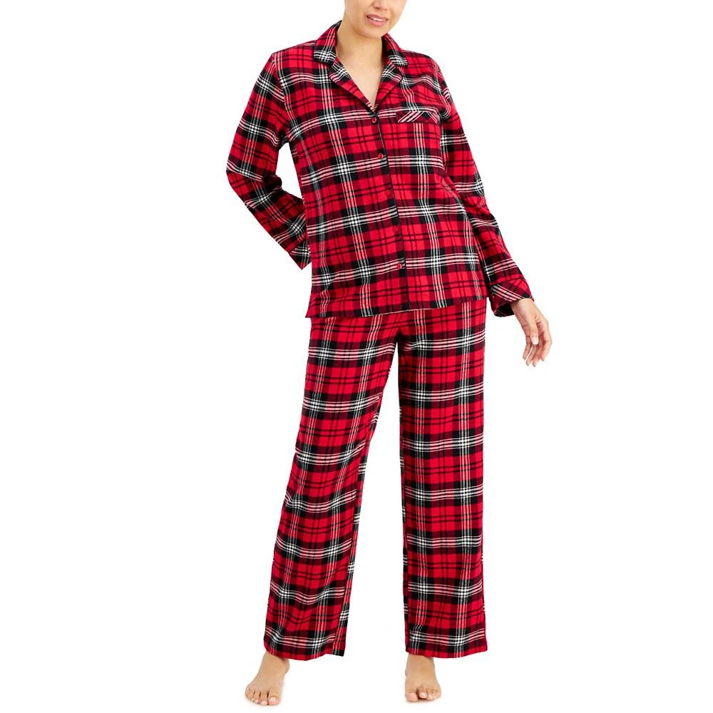 商品Charter Club|Printed Cotton Flannel Pajama Set, Created for Macy's,价格¥312,第1张图片
