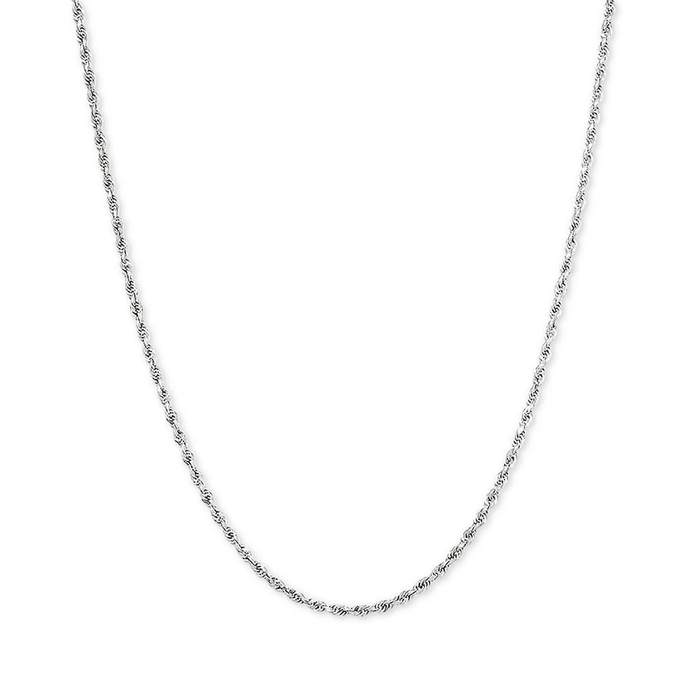 商品Macy's|Glitter Rope 18" Chain Necklace in 14k White Gold,价格¥2233,第1张图片