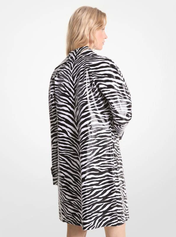 商品Michael Kors|Zebra Print Cotton Twill Balmacaan,价格¥528,第2张图片详细描述