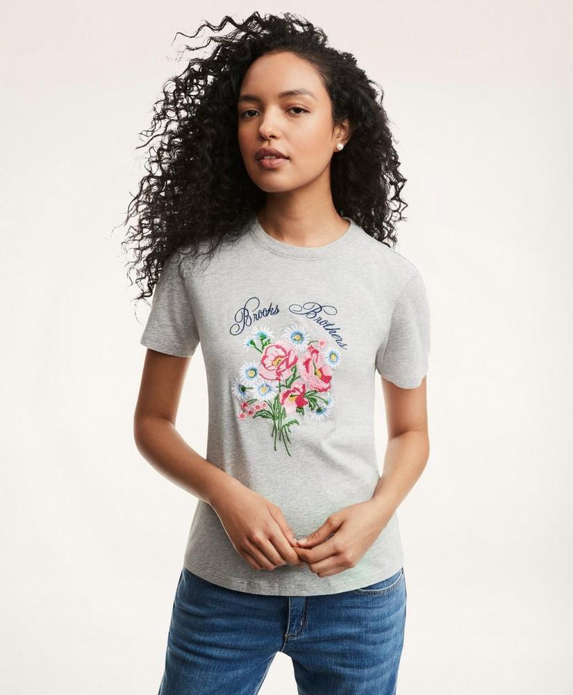商品Brooks Brothers|Cotton Embroidered T-Shirt,价格¥148,第1张图片