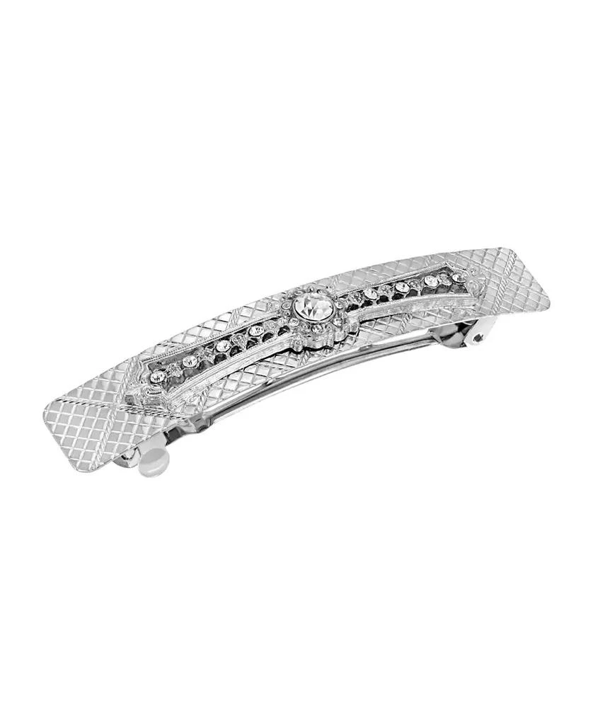 商品2028|Women's Silver-Tone Crystal Bar Barrette,价格¥329,第1张图片