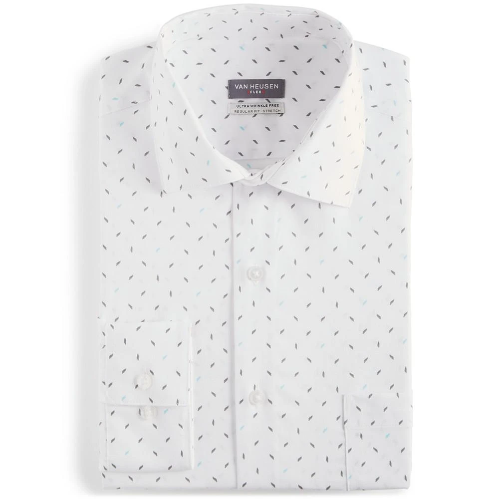 商品Van Heusen|Men's Flex Classic/Regular-Fit Wrinkle-Free Performance Stretch Printed Dress Shirt,价格¥181,第1张图片