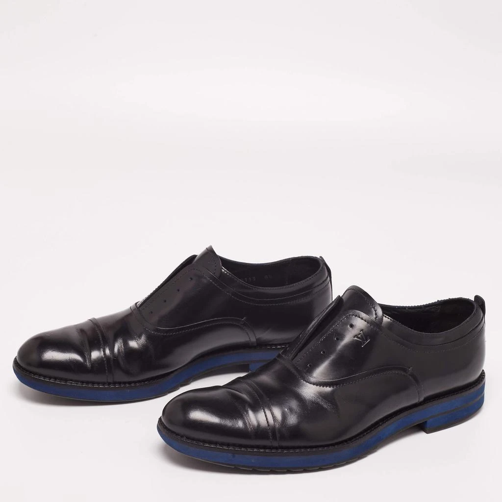 商品[二手商品] Louis Vuitton|Louis Vuitton Black Leather Cap Toe Lace Up Derby Size 42.5,价格¥2364,第2张图片详细描述