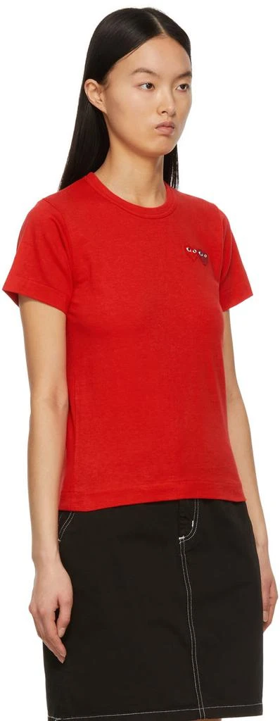 商品Comme des Garcons|Red Double Heart T-Shirt,价格¥698,第2张图片详细描述