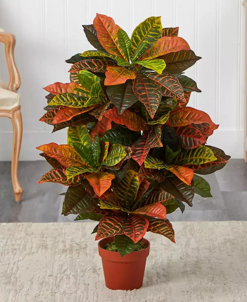 商品NEARLY NATURAL|39” Croton Artificial Plant (Real Touch),价格¥602,第2张图片详细描述