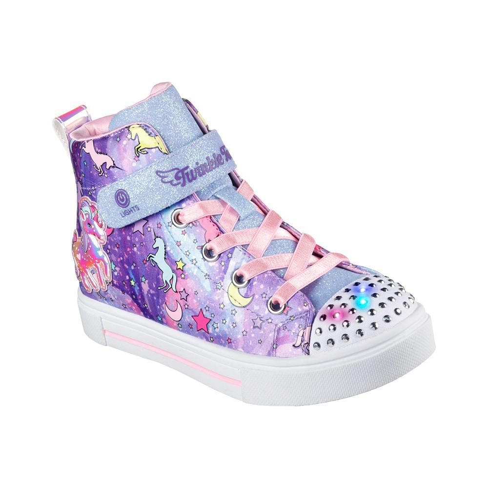 商品SKECHERS|Little Girls Twinkle Toes- Twinkle Sparks - Unicorn Daydream Stay-Put Light-Up Casual Sneakers from Finish Line,价格¥330,第1张图片