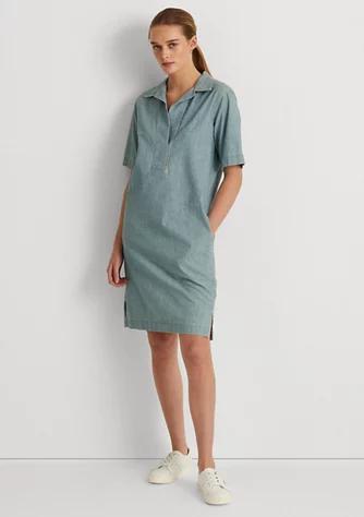 商品Ralph Lauren|Women's Chambray Shift Dress,价格¥460,第1张图片