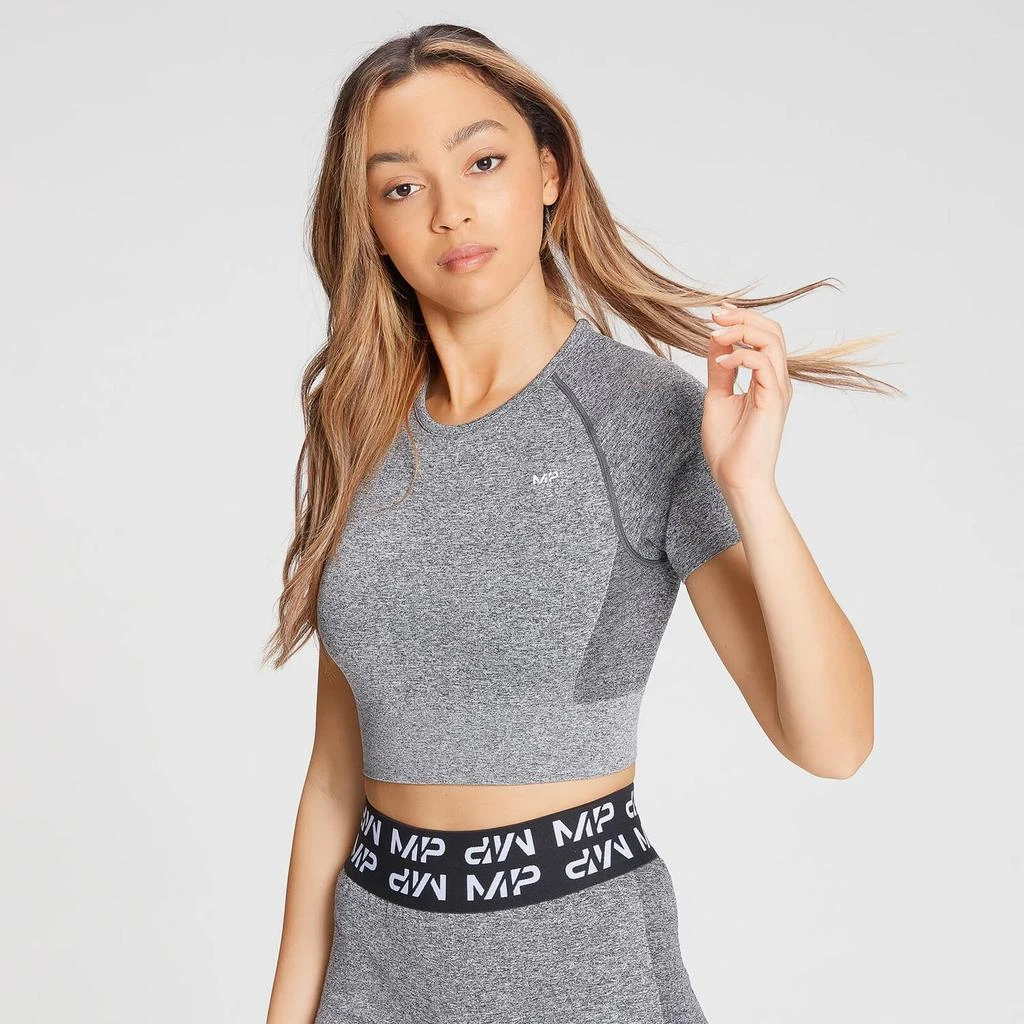 商品Myprotein|MP Women's Curve Crop Short Sleeve T-Shirt - Grey,价格¥104,第1张图片