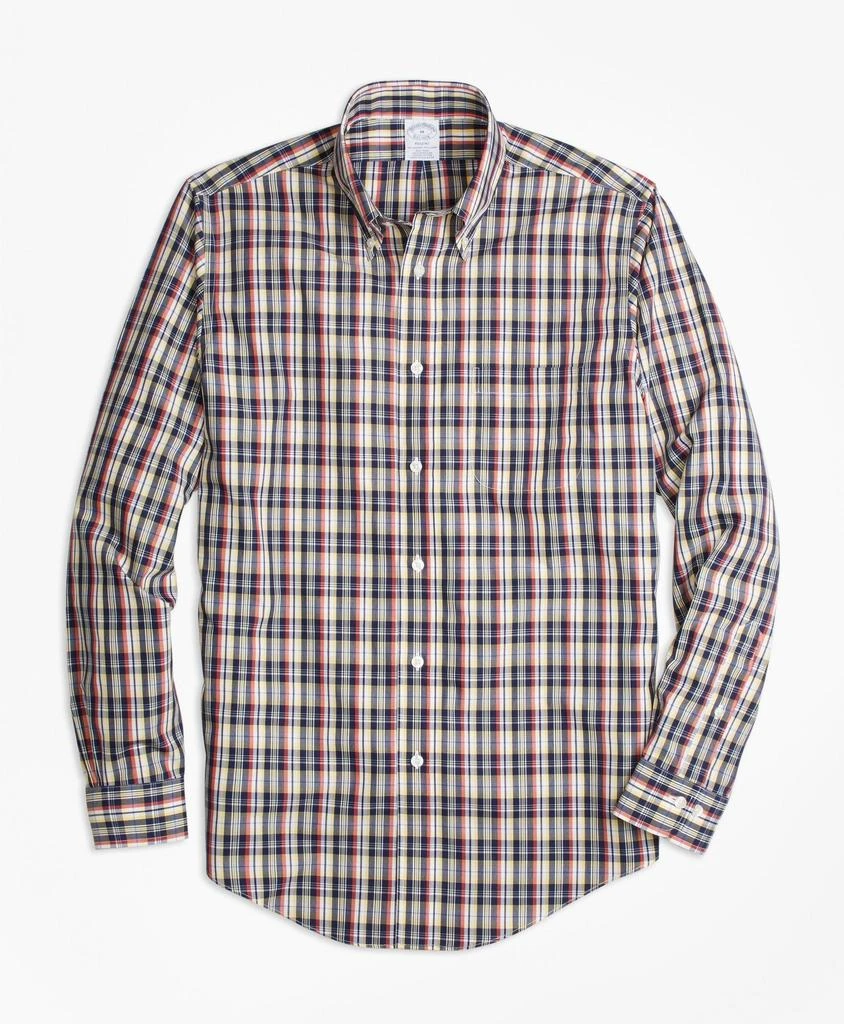 商品Brooks Brothers|Regent Regular-Fit Sport Shirt, Non-Iron Mini-Madras,价格¥166,第1张图片