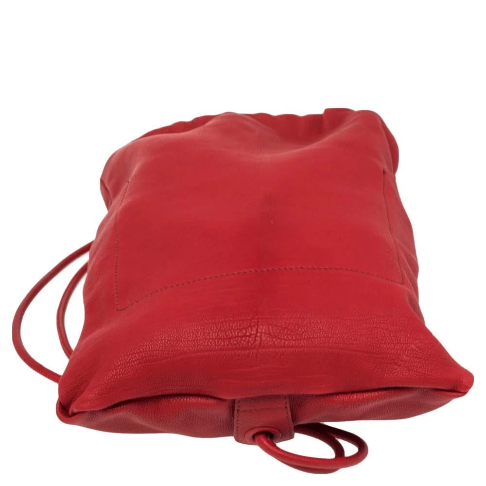 Burberry Red Pebbled Leather Drawstring Sling Backpack 商品