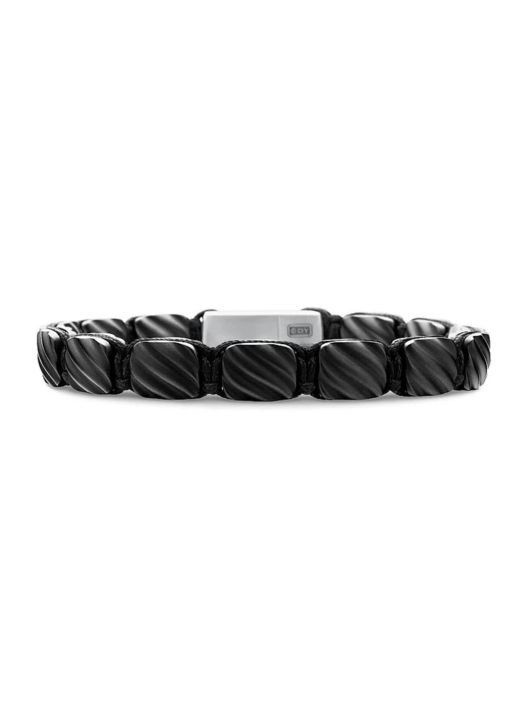 商品David Yurman|Sculpted Cable Woven Tile Bracelet in Titanium,价格¥12941,第1张图片