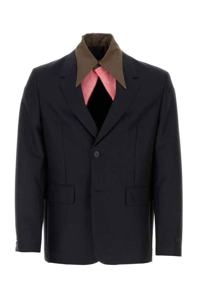 商品Prada|Prada Detachable-Collar Single-Breasted Blazer,价格¥19601,第1张图片