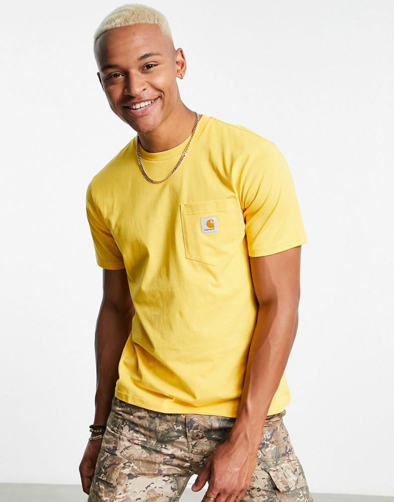 Carhartt WIP pocket t-shirt in yellow商品第1张图片规格展示