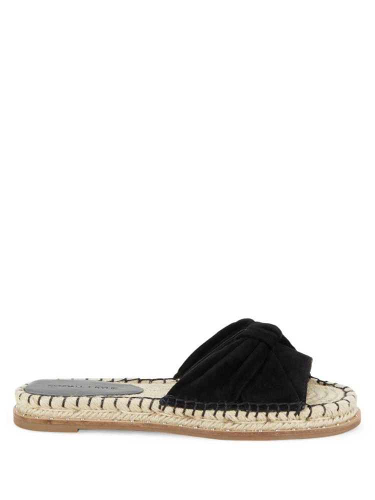 商品KENDALL & KYLIE|Kkvira Suede and Jute Slide Sandals,价格¥376,第4张图片详细描述