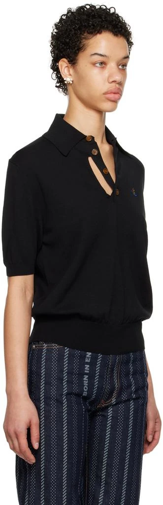 商品Vivienne Westwood|黑色刺绣 Polo 衫,价格¥3718,第2张图片详细描述