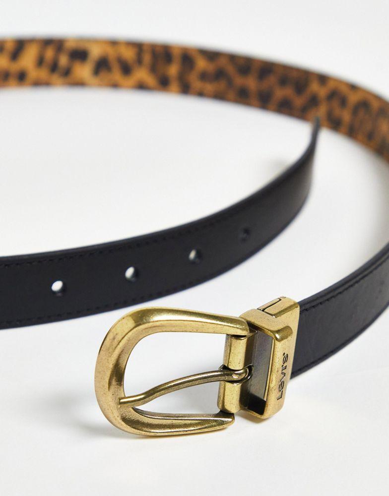 商品Levi's|Levi's reversible belt in leopard print,价格¥374,第4张图片详细描述