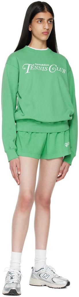 商品Sporty & Rich|Green Cotton Sweatshirt,价格¥296,第6张图片详细描述
