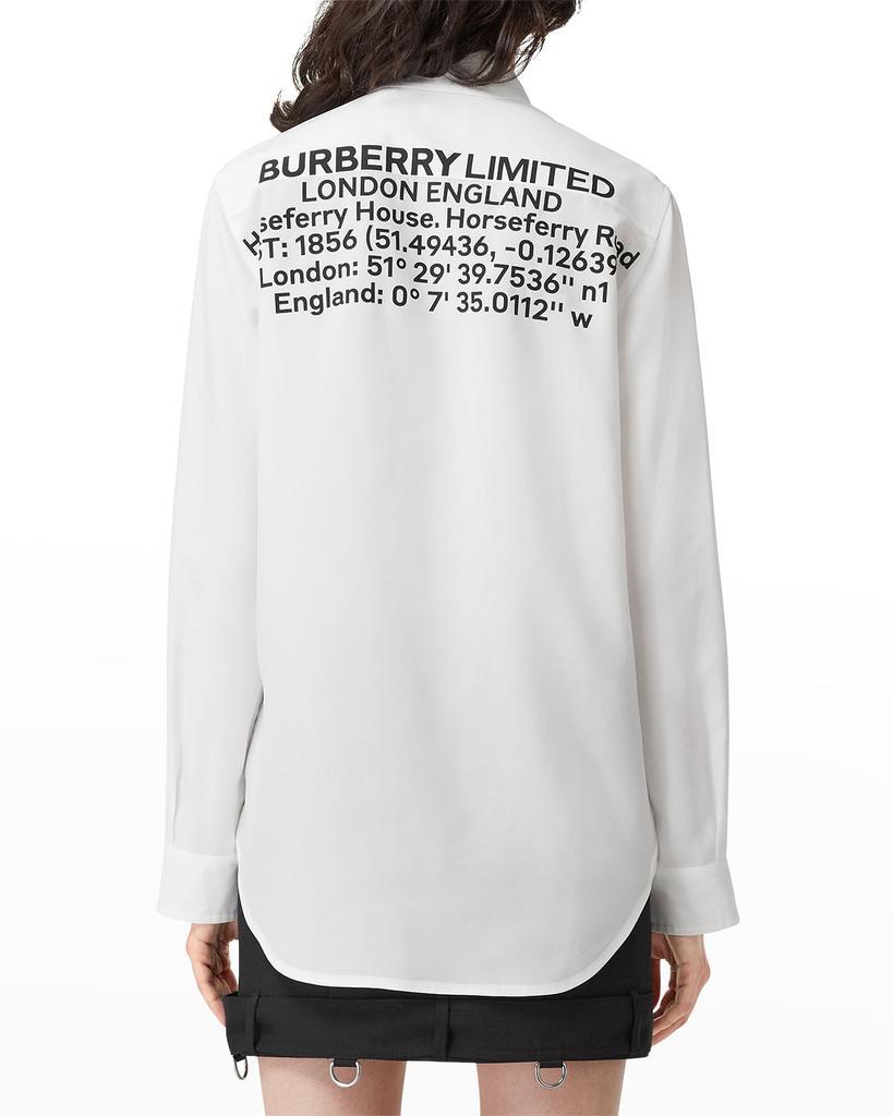 商品Burberry|Horseferry Typographic Boyfriend Shirt,价格¥5147,第6张图片详细描述