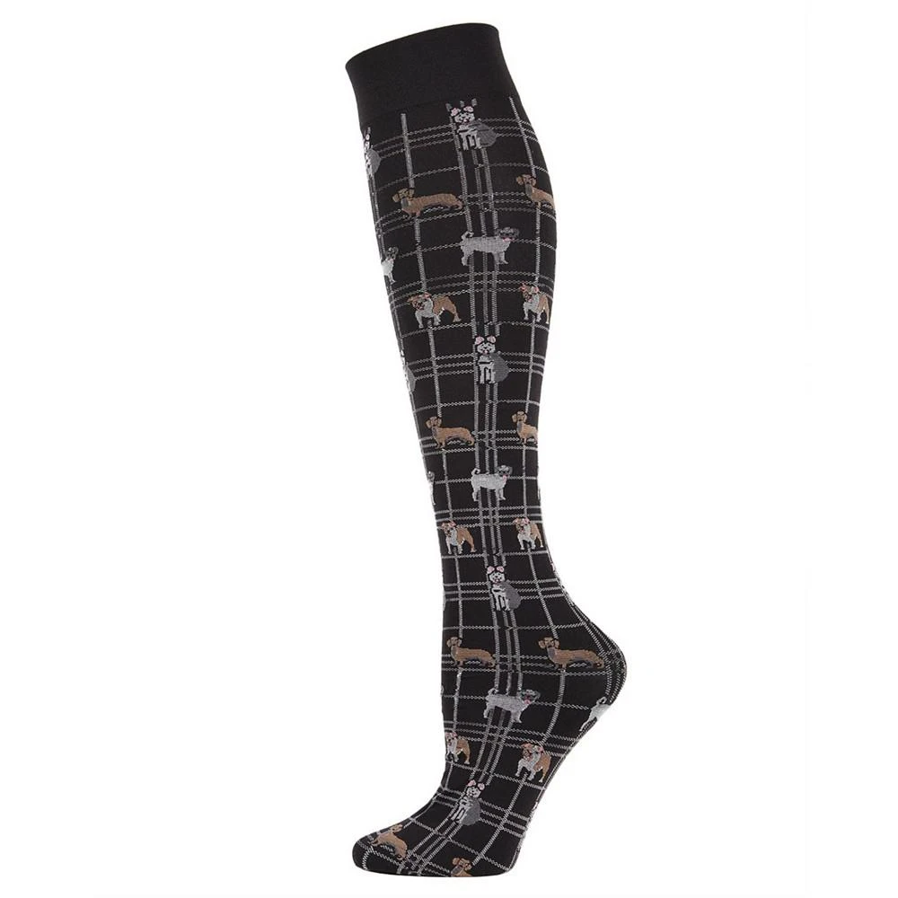 商品Memoi|Pooches Plaid Women's Knee High Socks,价格¥133,第1张图片