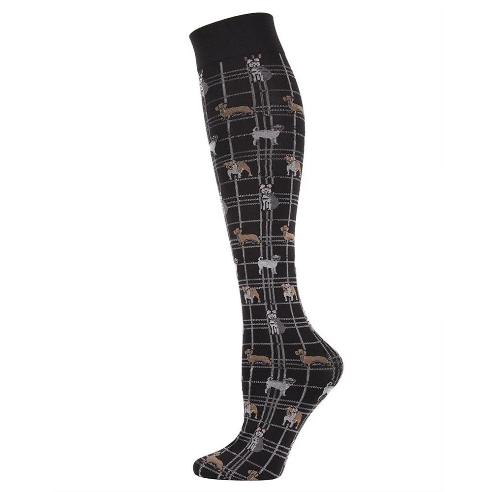 商品Memoi|Pooches Plaid Women's Knee High Socks,价格¥135,第1张图片