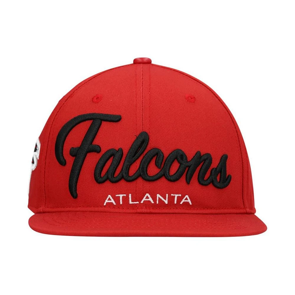 商品Pro Standard|Men's Red Atlanta Falcons Script Wordmark Snapback Hat,价格¥300,第3张图片详细描述