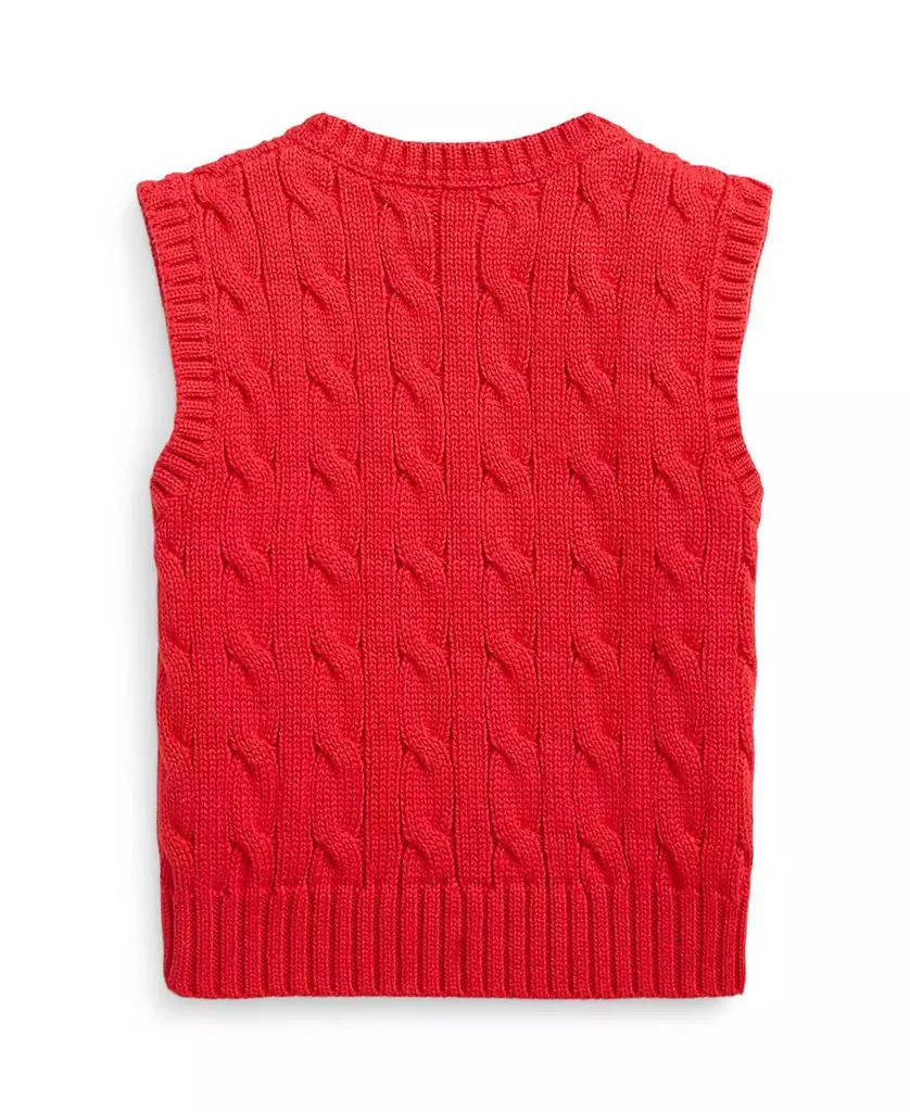 商品Ralph Lauren|Baby Boys Cable Knit V-neck Sweater Vest,价格¥205,第2张图片详细描述