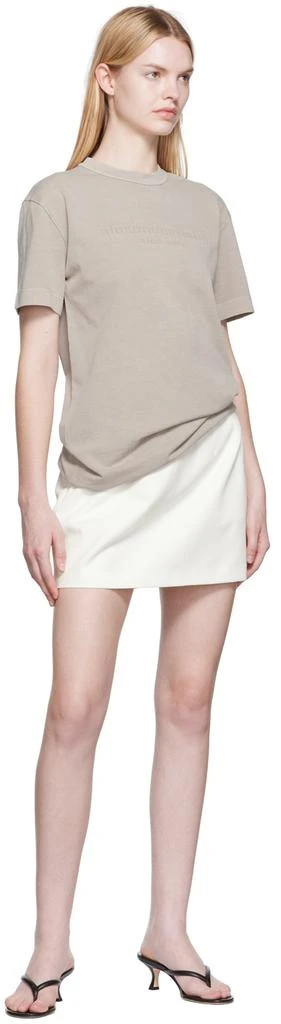 商品Alexander Wang|Taupe Embossed Logo T-Shirt,价格¥1150,第4张图片详细描述