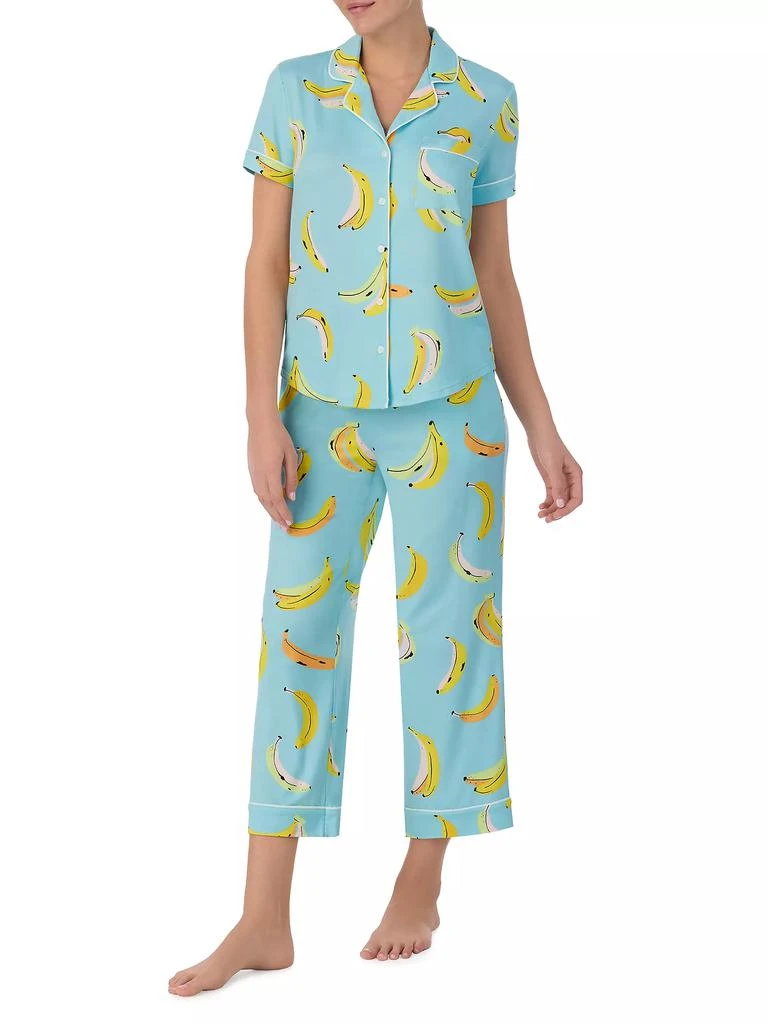 商品Kate Spade|Banana Short-Sleeve Cropped Pajamas,价格¥396,第3张图片详细描述