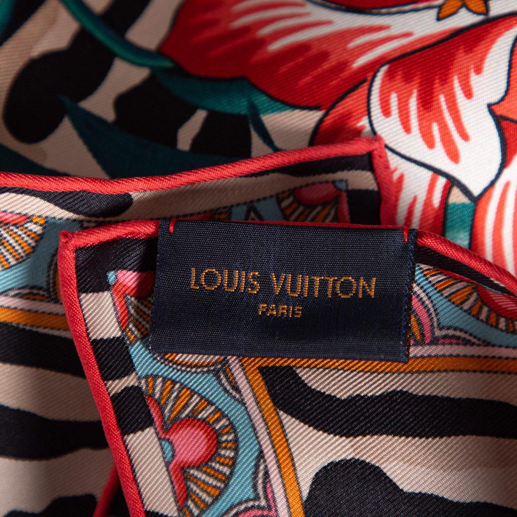 Louis Vuitton Multicolor Jungle Fever Silk Scarf商品第3张图片规格展示