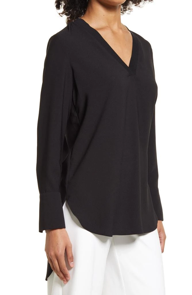 商品Nordstrom|Rib Trim Woven Top,价格¥219,第3张图片详细描述