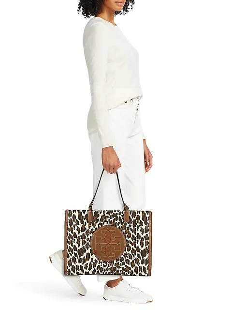 商品Tory Burch|Ella Leopard Canvas Tote,价格¥2604,第2张图片详细描述