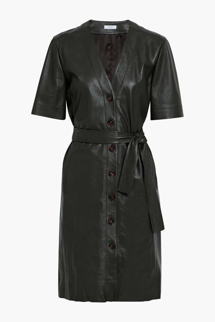 Andrée belted leather dress商品第1张图片规格展示