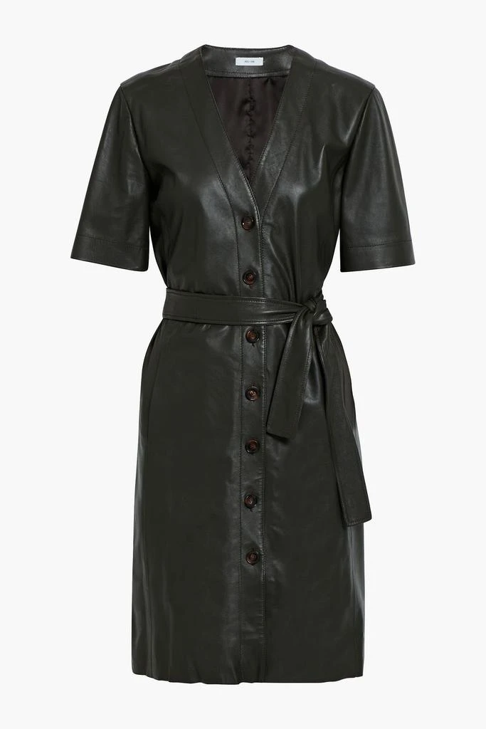 商品IRIS & INK|Andrée belted leather dress,价格¥2160,第1张图片