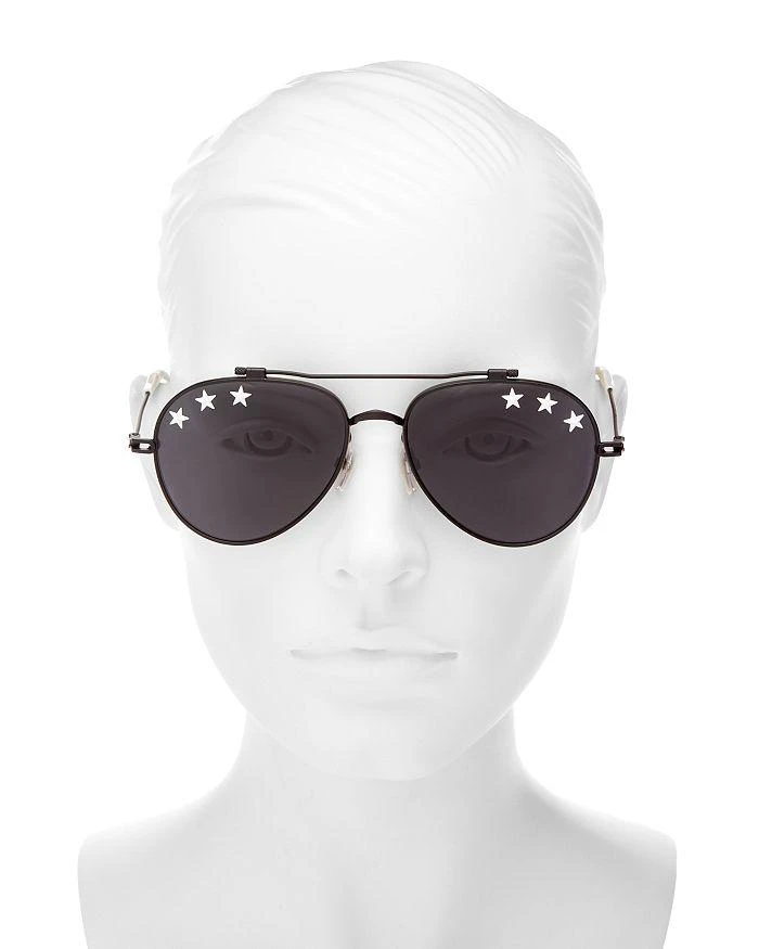 商品Givenchy|Women's Embellished Brow Bar Aviator Sunglasses, 58mm,价格¥1906,第2张图片详细描述