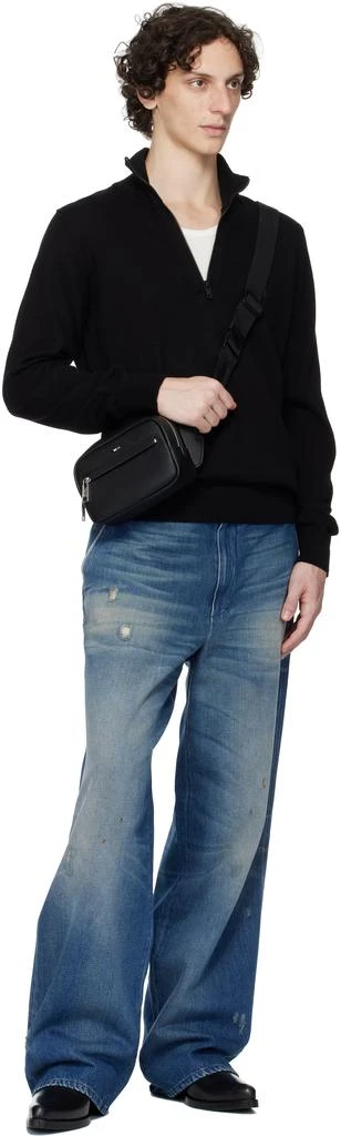 商品Hugo Boss|Black Pebble-Grained Faux-Leather Bag,价格¥1118,第4张图片详细描述