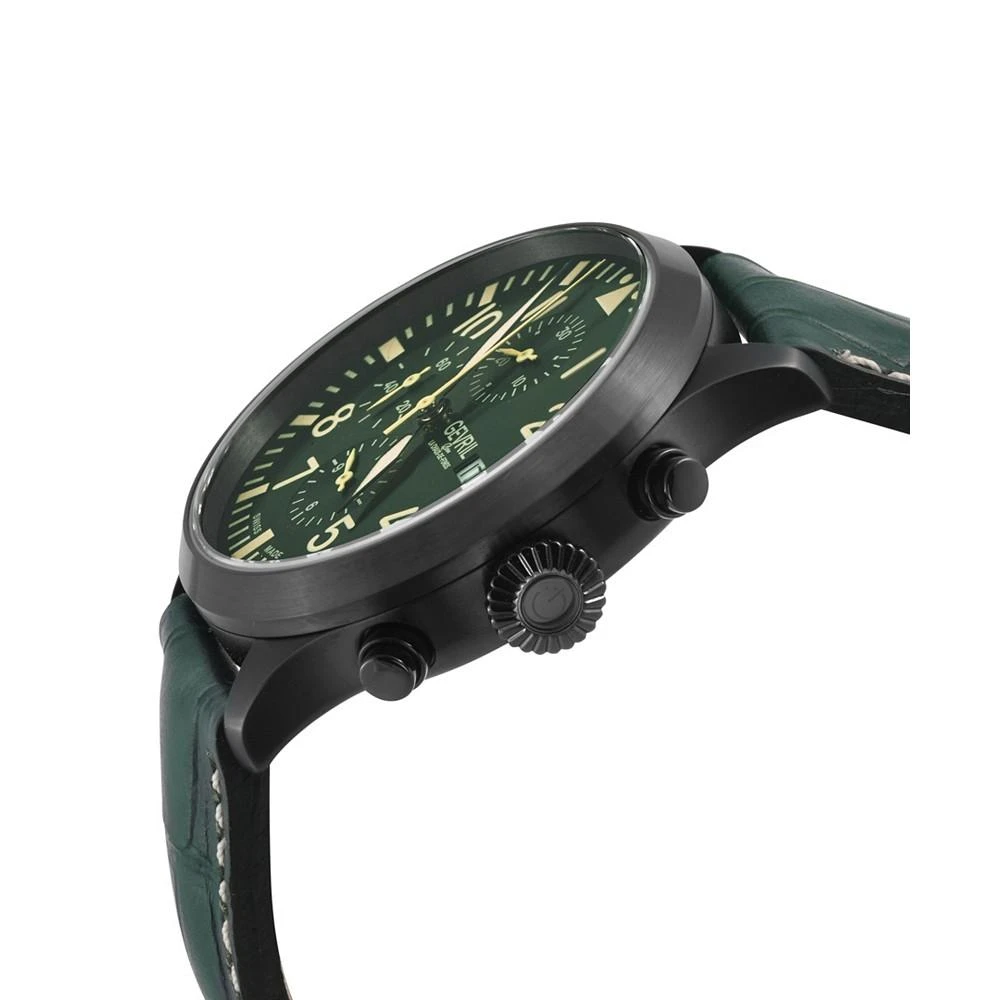 商品Gevril|Men's Vaughn Swiss Automatic Green Italian Leather Strap Watch,价格¥11063,第2张图片详细描述