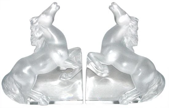 商品Lalique|Crystal Kazak Horse Bookends 11857,价格¥22274,第1张图片
