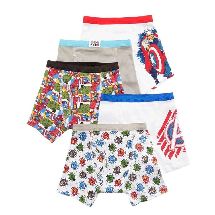 商品Marvel|'s Avengers 5-Pk. Cotton Boxer-Brief Underwear, Little Boys (4-7) & Big Boys (8-20),价格¥90,第2张图片详细描述