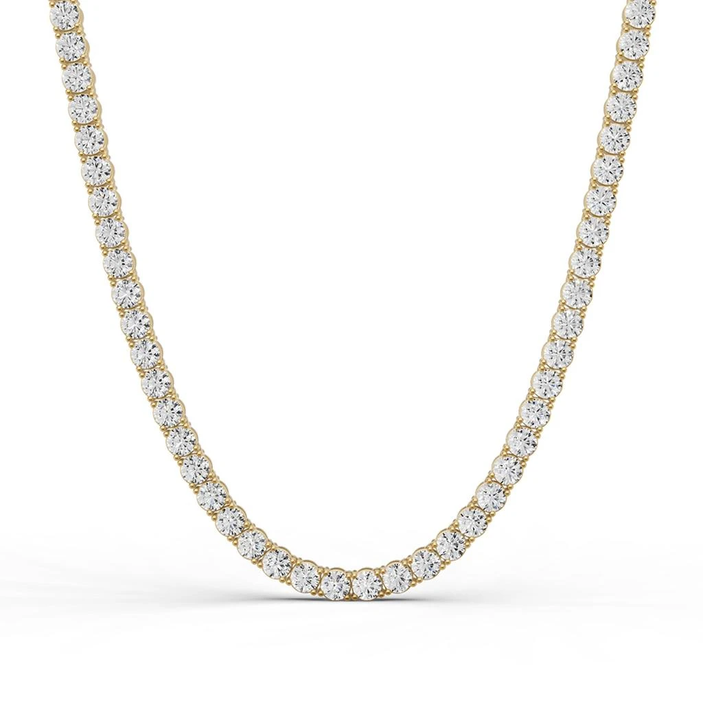 商品Diamond2Deal|14K Gold Lab Grown Diamond Straight Line Tennis Necklace 18" 5 Ct,价格¥27968,第5张图片详细描述
