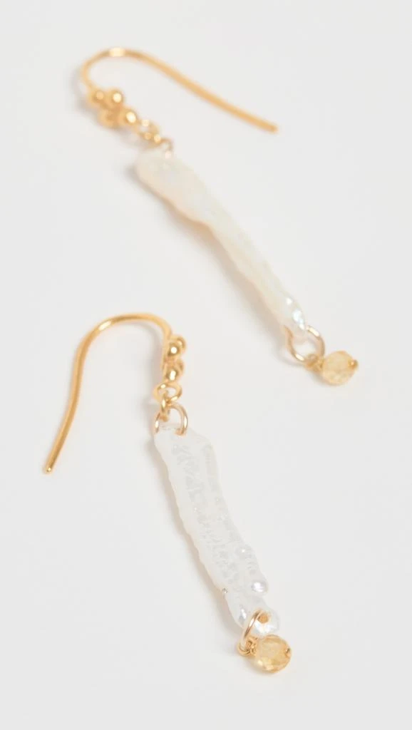 商品Chan Luu|Chan Luu 白琵琶珍珠和黄水晶耳环,价格¥335,第4张图片详细描述